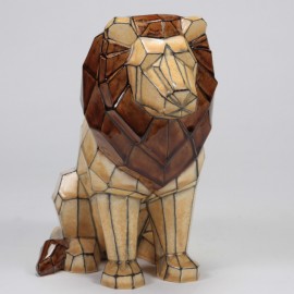 Ceramic Bisque Faceted Lion